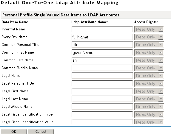 One-to-One attribute map