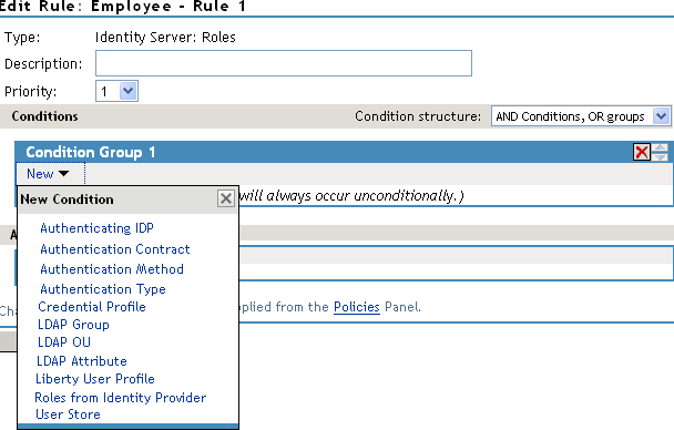 Role conditions