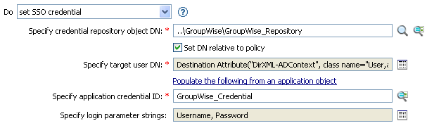 Set SSO credential