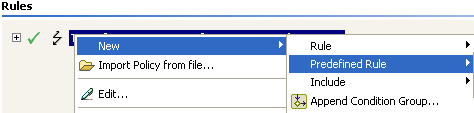 Insert Predefined Rule Before or Insert Predefined Rule After