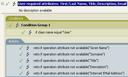 Policy to require attributes