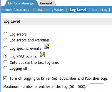 Driver Set Log Level