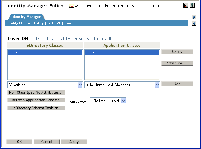 Schema Map editor