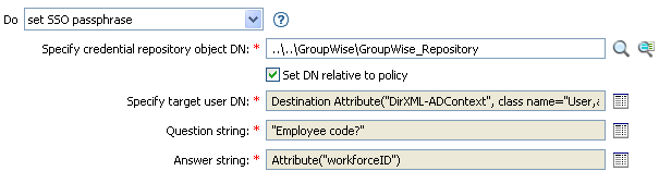 Set SSO passphrase