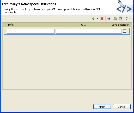 Namespace editor