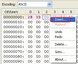 Inserting data