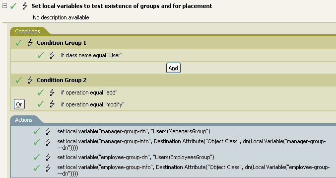 Local variable to test for the existence of groups and for placement