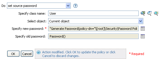 Set source password