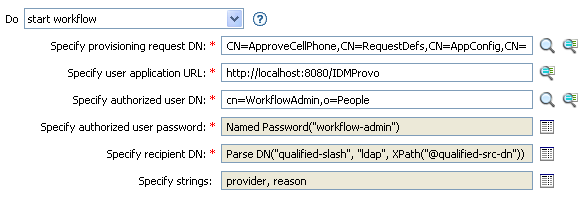 Start workflow