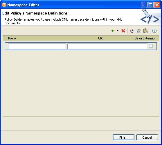 Namespace editor