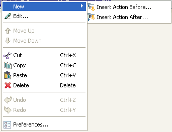 Action builder additional options