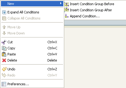 Condition additional options