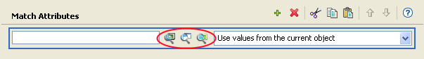 Browsing to attributes in the Match Attributes Builder