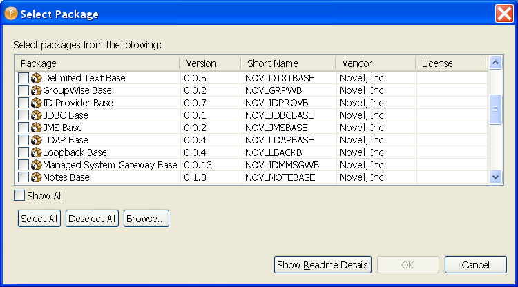 Importing Packages into the Package Catalog