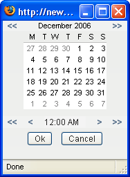 Calendar control
