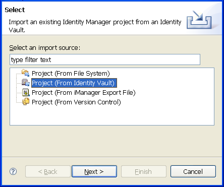 Importing from the Identity Vault