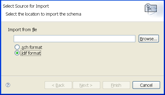 The .ldif format option