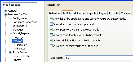 The Modeler page