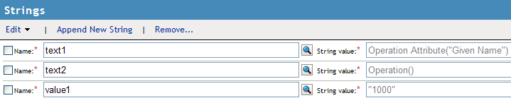 Named String Builder