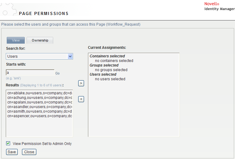 Page Permissions