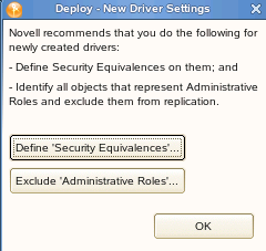 Define Security Equivalences for the drivers