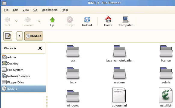 Mounted Identity Manager ISO