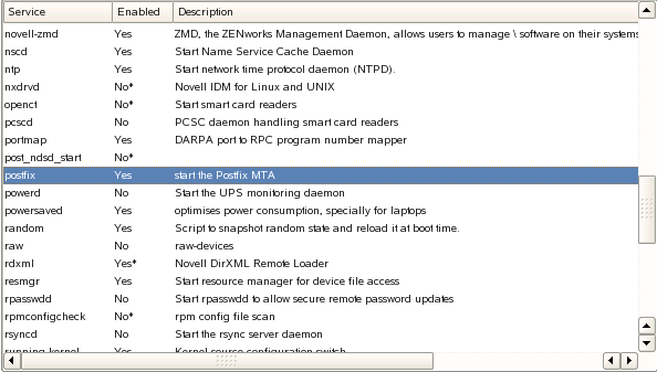 Selecting postfix