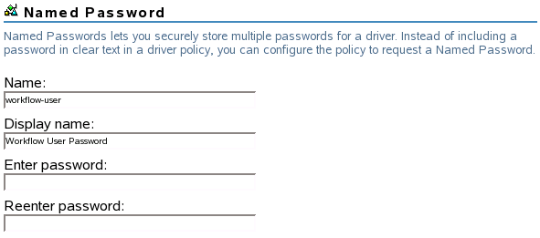 Setting the Named Password