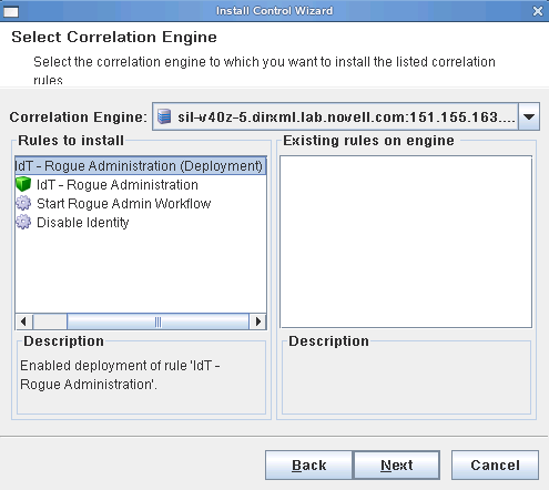 Selecting the Correlation Engine