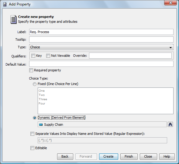 Add Property Dialog Box