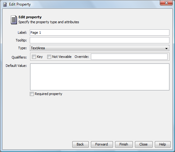 Add Property Dialog Box