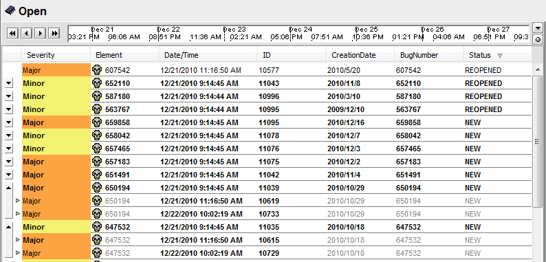 Alarm History View