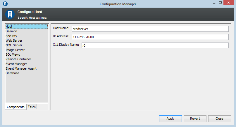Configuration Manager Window