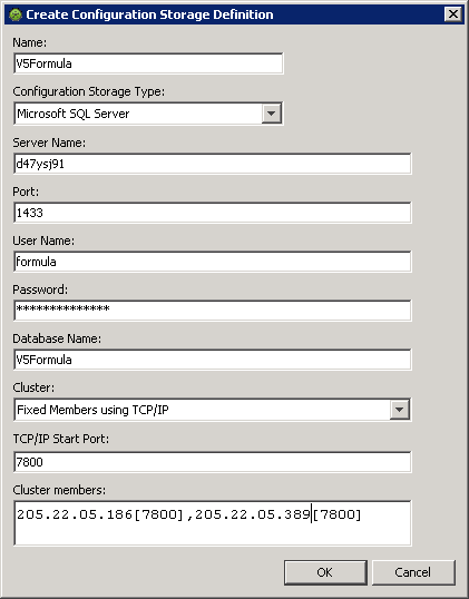 Create Configuration Storage Definition Dialog Box
