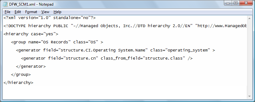 Notepad with DWF_SCM XML Data