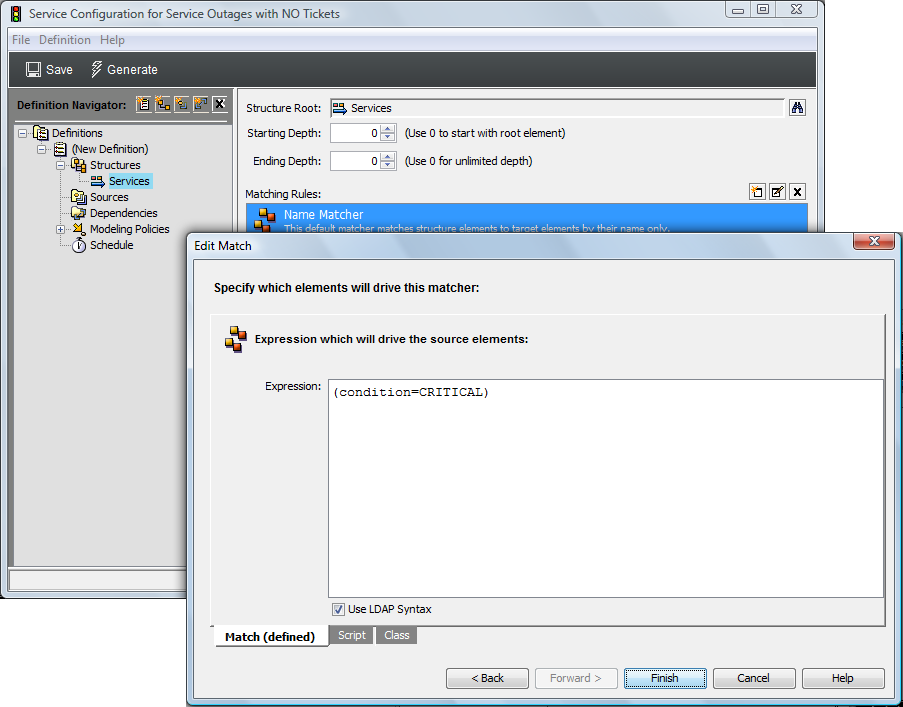 Edit Match Dialog Box
