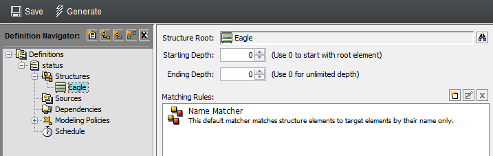 Custom View Element in Definition Navigator Panel