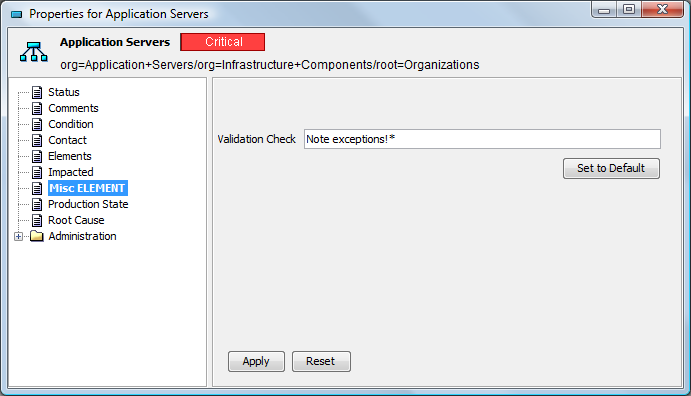 Properties Dialog Box