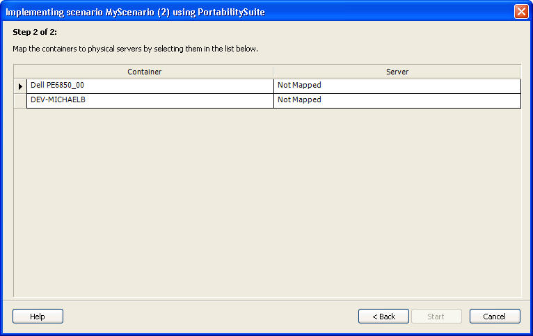 Implementing scenario using Portability Suite Step 2 of 2